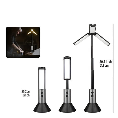 LED Campinglykt – Oppladbar og Sammenleggbar | 270° Justerbar Arm og Flere Lysmoduser