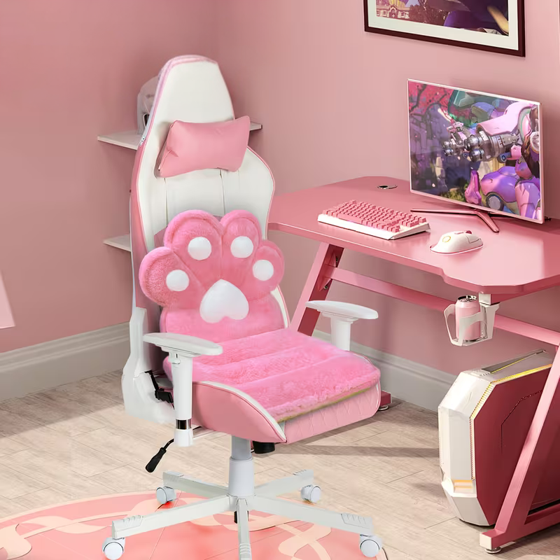 L-formet Kattepotepude – Myk og Koselig | Perfekt for Gamingstol og Sofa