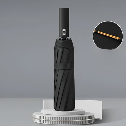 Automatisk Sammenleggbar Paraply – Storm- og Vindbestandig | UPF 50+ Solbeskyttelse