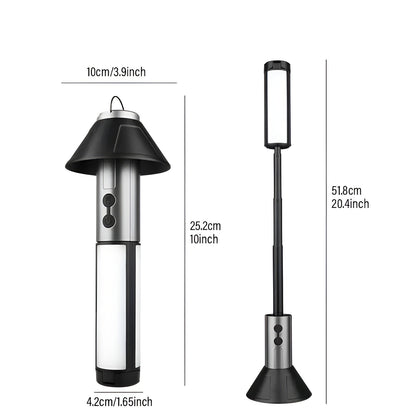 LED Campinglykt – Oppladbar og Sammenleggbar | 270° Justerbar Arm og Flere Lysmoduser