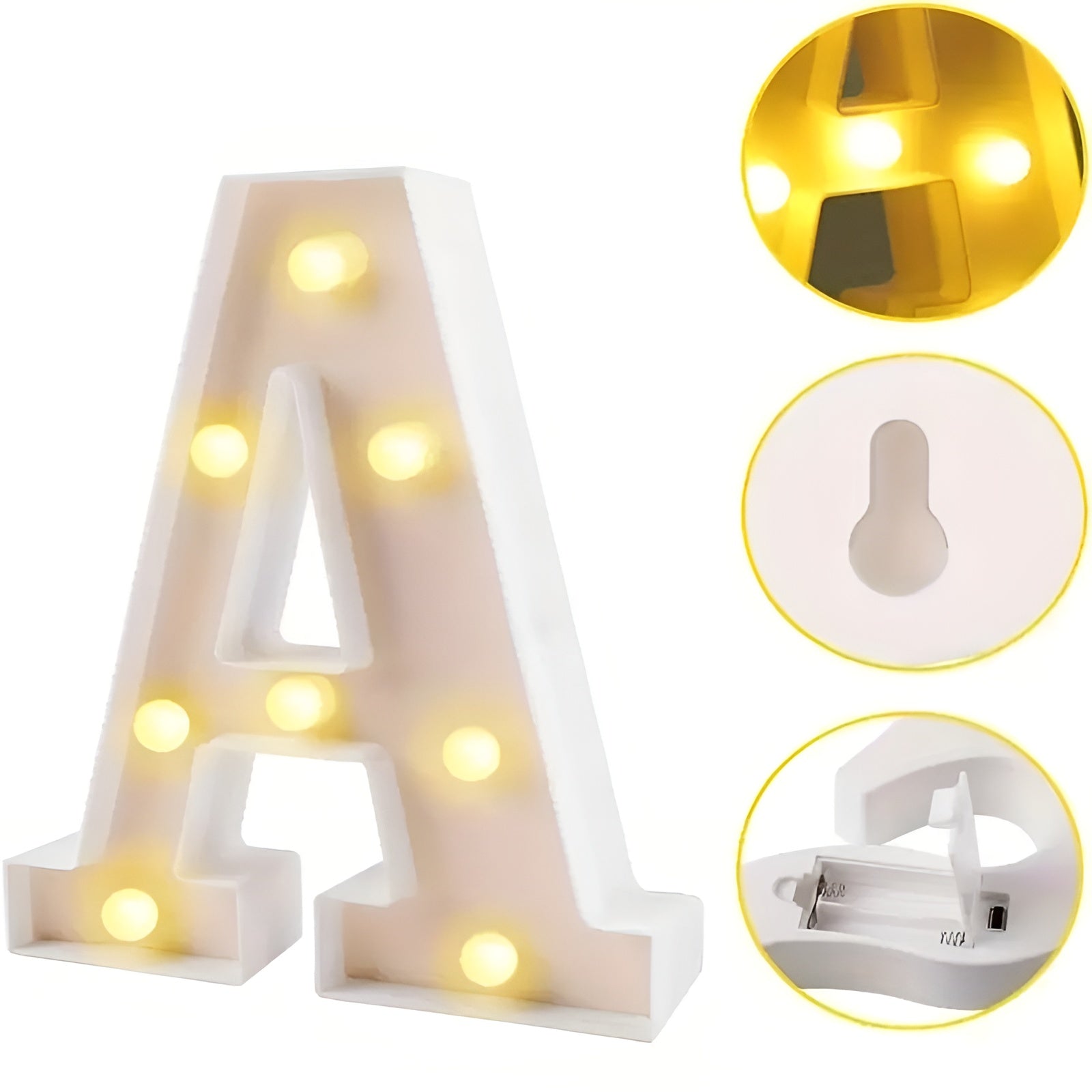 LED Julebokstaver – Varm og Stemningsfull Lysdekor | Batteridrevet for Innendørs Bruk og Julefeiring