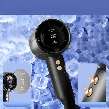 Bærbar Mini-turbo-håndvifte – Digitalt Display, Usb-c-lading Og 100 Hastighetsnivåer