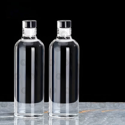 Drikkeflaske i Borosilikatglass – Lekkasjesikker og Lett | Perfekt for Kaffe Te og På Farten - 2 Stk - Vannflasker