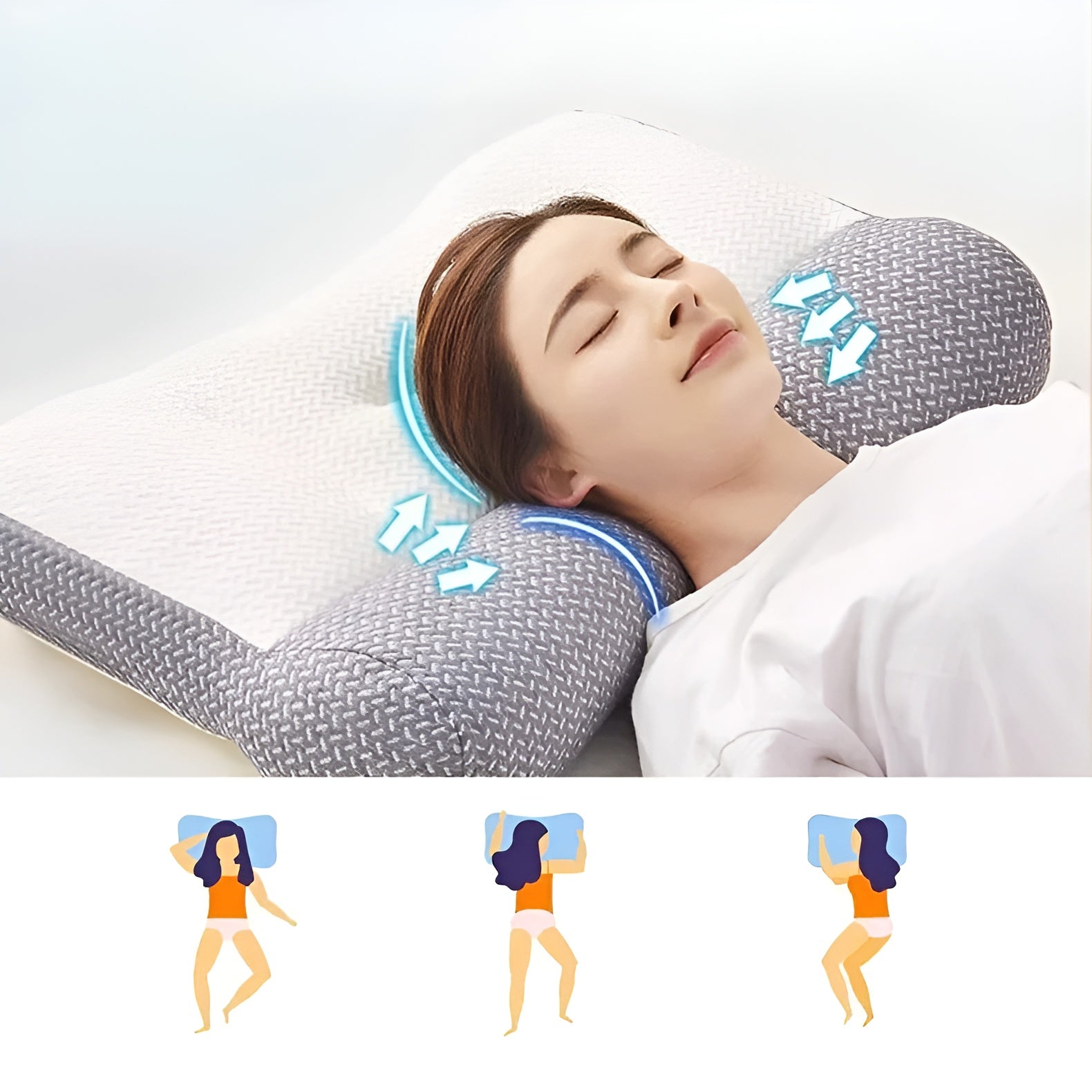 Lumera Ergonomisk Pute – Ortopedisk Og Trykkavlastende | For En God Natts Søvn - Puter