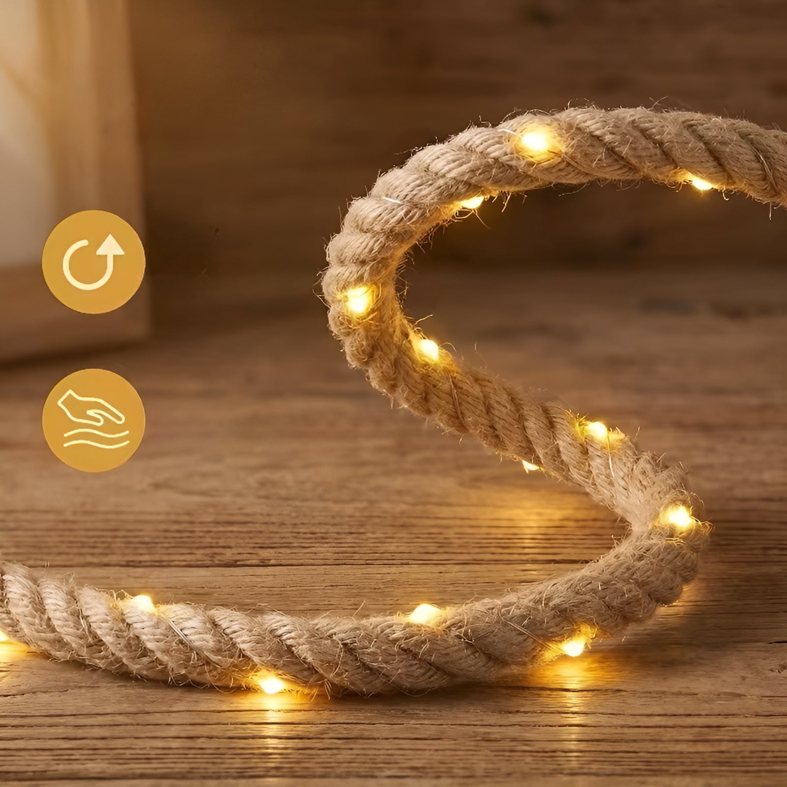DIY Led-lyslenke I Jutetau – Rustikk Dekorasjonsbelysning