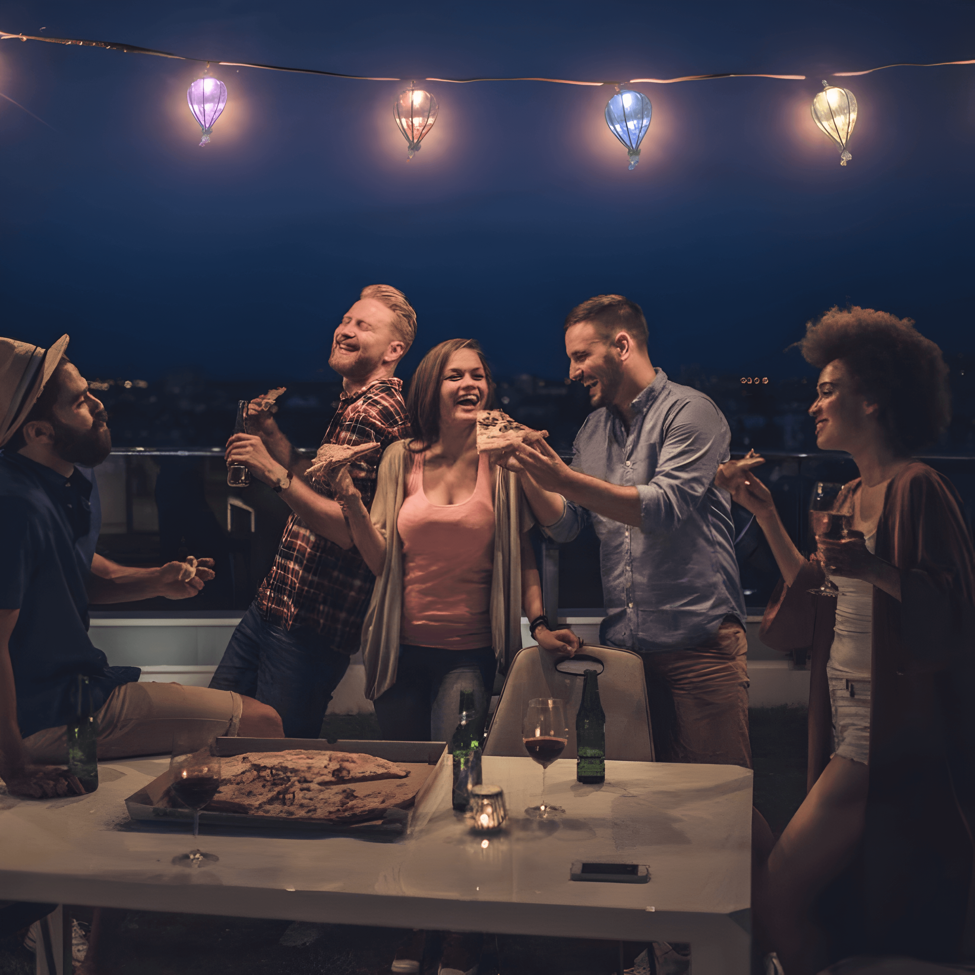LysHarmoni – Hengebelys med Flere Farger (LED)