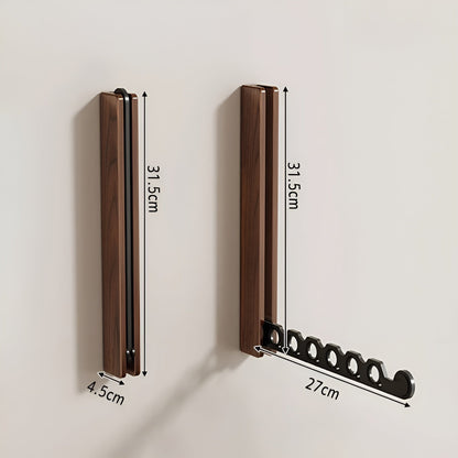 Sammenleggbar Vegghylle i Tre – Plassbesparende og Praktisk | Perfekt for Små Rom