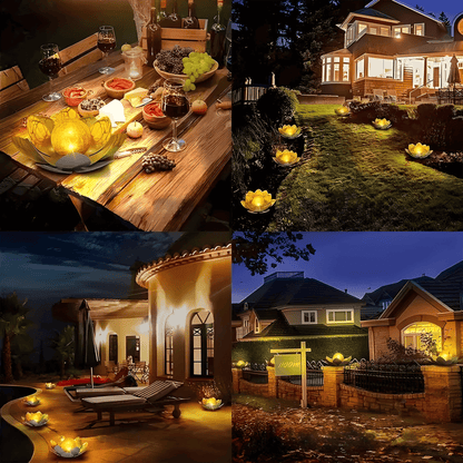 Lysflora – Solcelle Hagebelysning i Lotusdesign (LED)