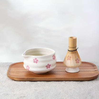 Matcha-sett Med 5 Deler - Japansk Tesett Med Teskål, Bambusvisp Og Sil