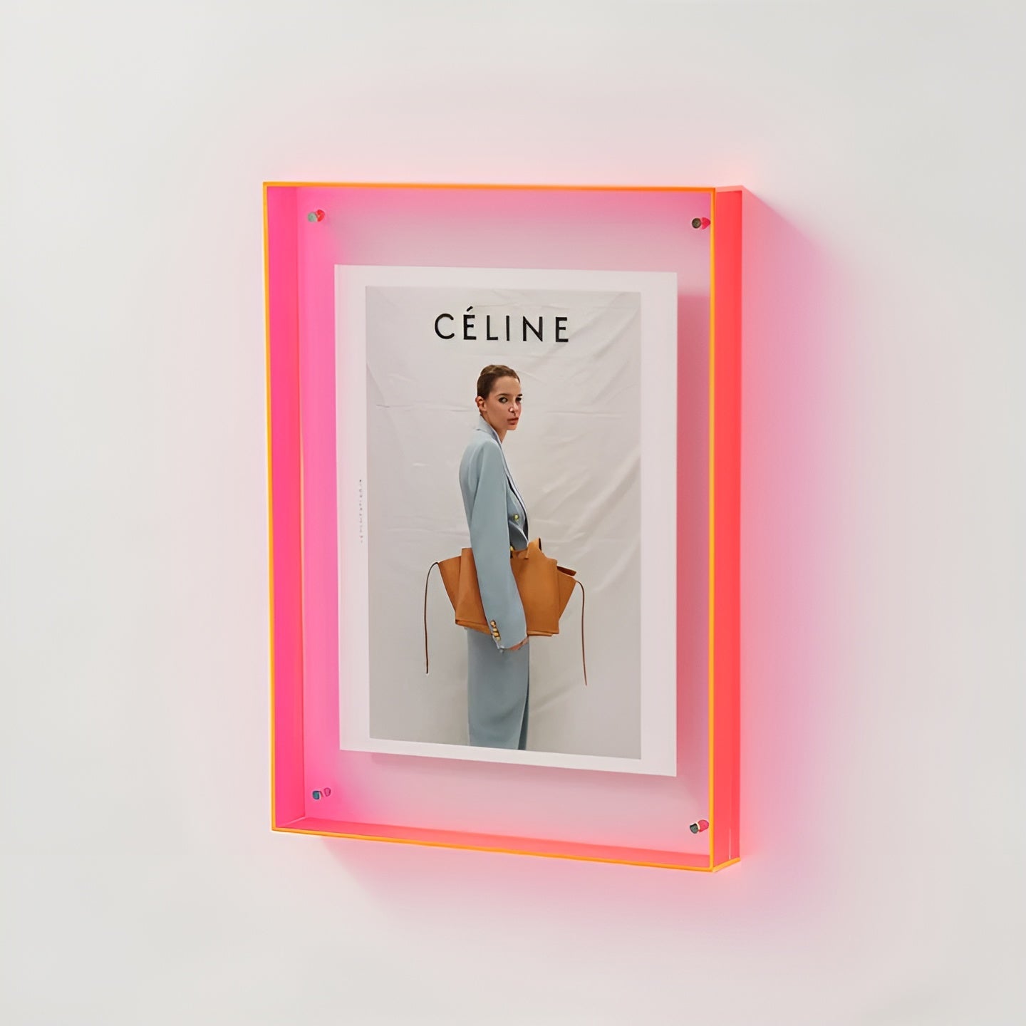 Neon Bilderamme i Akryl – Lysende og Stilfull | Retro Dekor i 80 Tallsdesign
