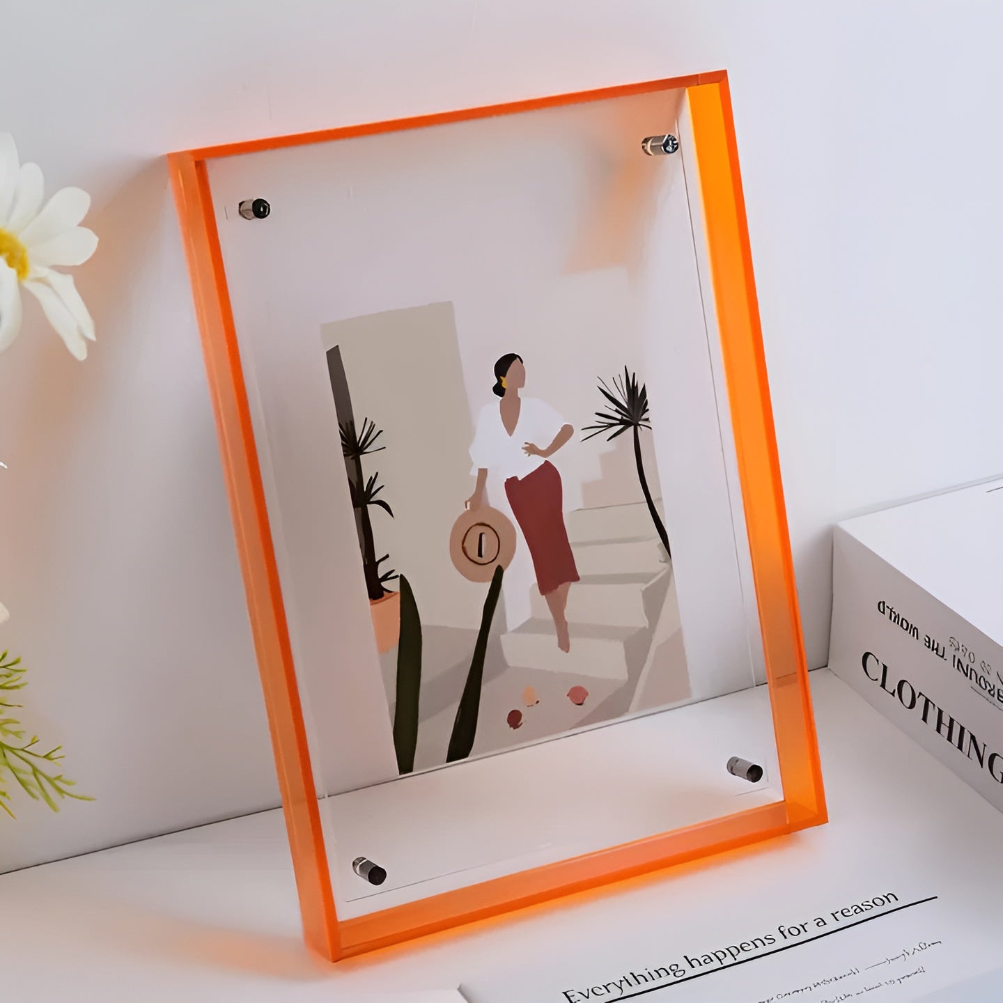 Neon Bilderamme i Akryl – Lysende og Stilfull | Retro Dekor i 80 Tallsdesign