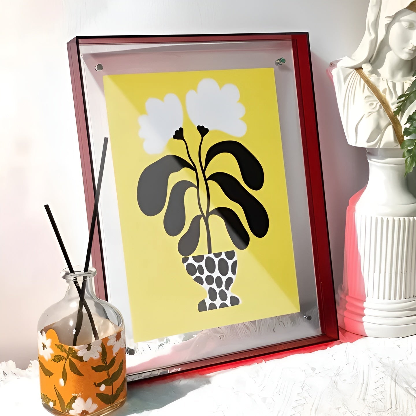 Neon Bilderamme i Akryl – Lysende og Stilfull | Retro Dekor i 80 Tallsdesign