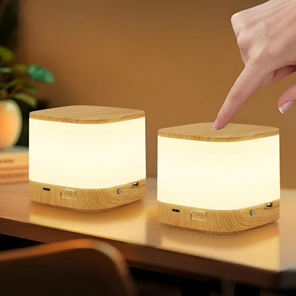 Led-bordlampe Med Berøringsdimmer – Justerbar Lysstyrke Og Fargetemperatur | Usb-lading, Timer, Ideell For Soverommet