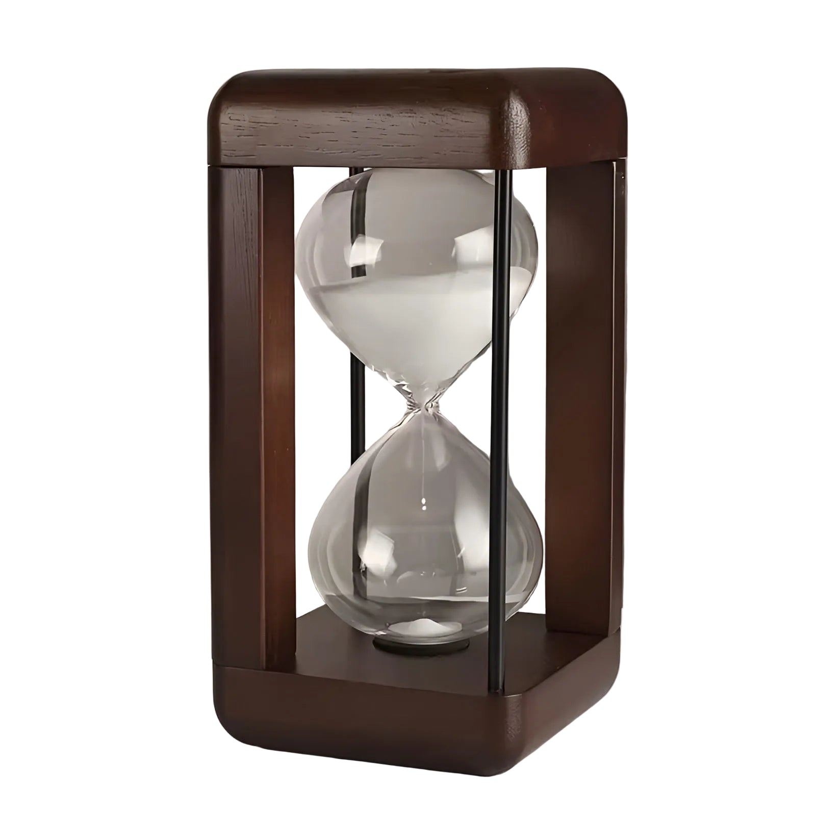 Tretimeglass 30 Minutter – Dekorativt i Massivt Tre | Perfekt for Kontor og Hjem