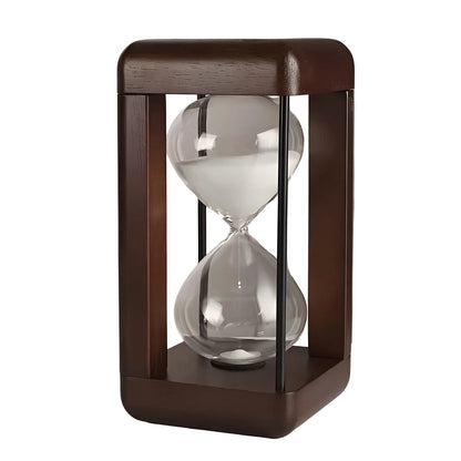 Tretimeglass 30 Minutter – Dekorativt i Massivt Tre | Perfekt for Kontor og Hjem