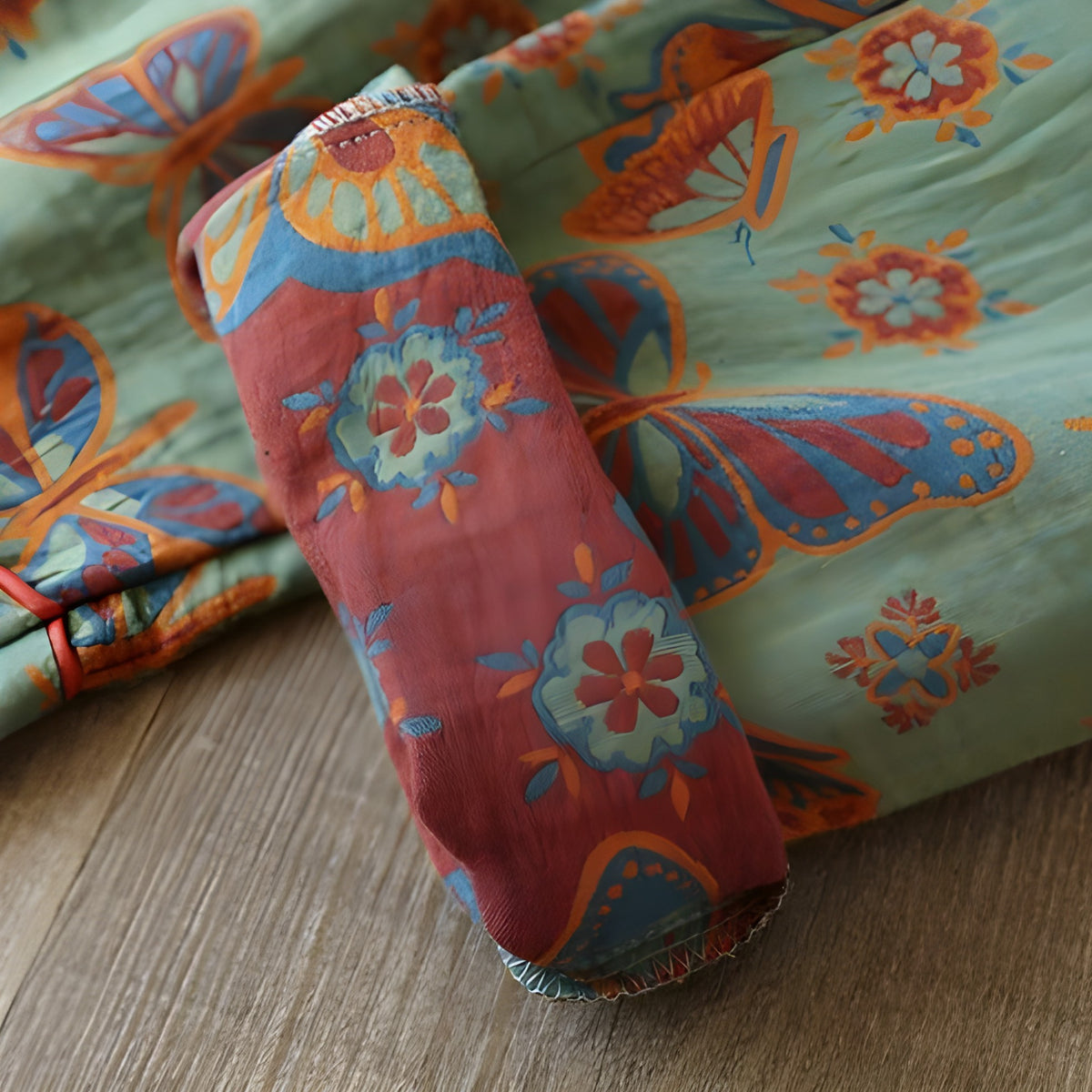 Loungewearsett med Sommerfugltrykk – Vintage Stil, Bomull
