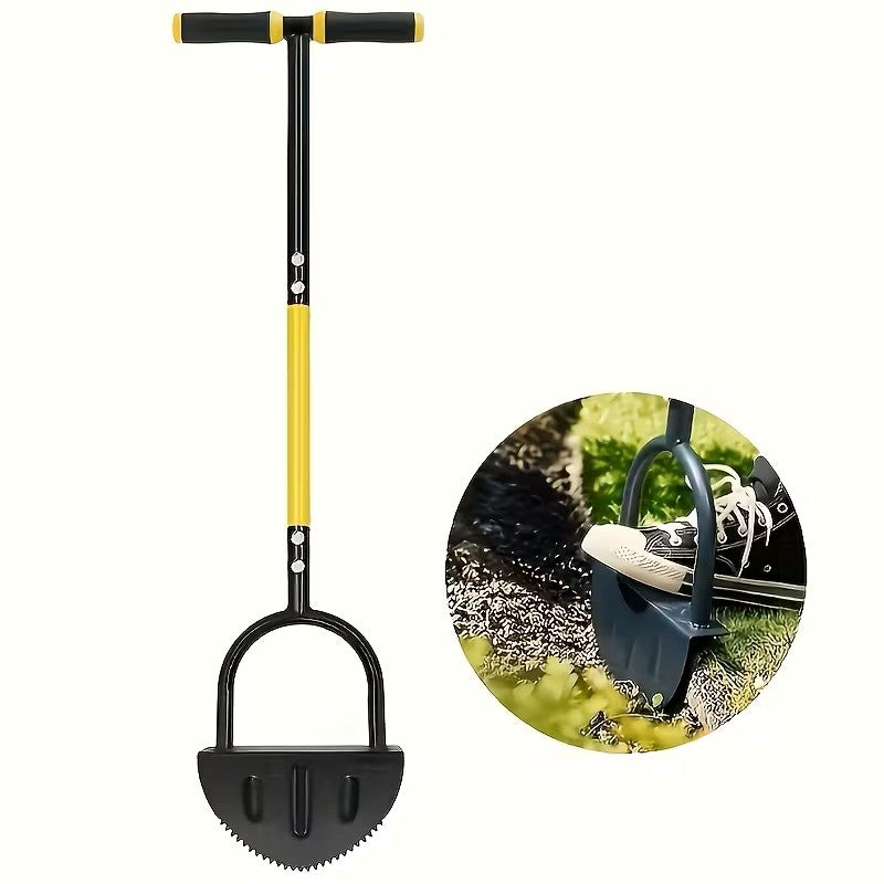 Kantspade for plen – Presis og effektiv kantklipping | Halvmåneform med sklisikker tråkkant