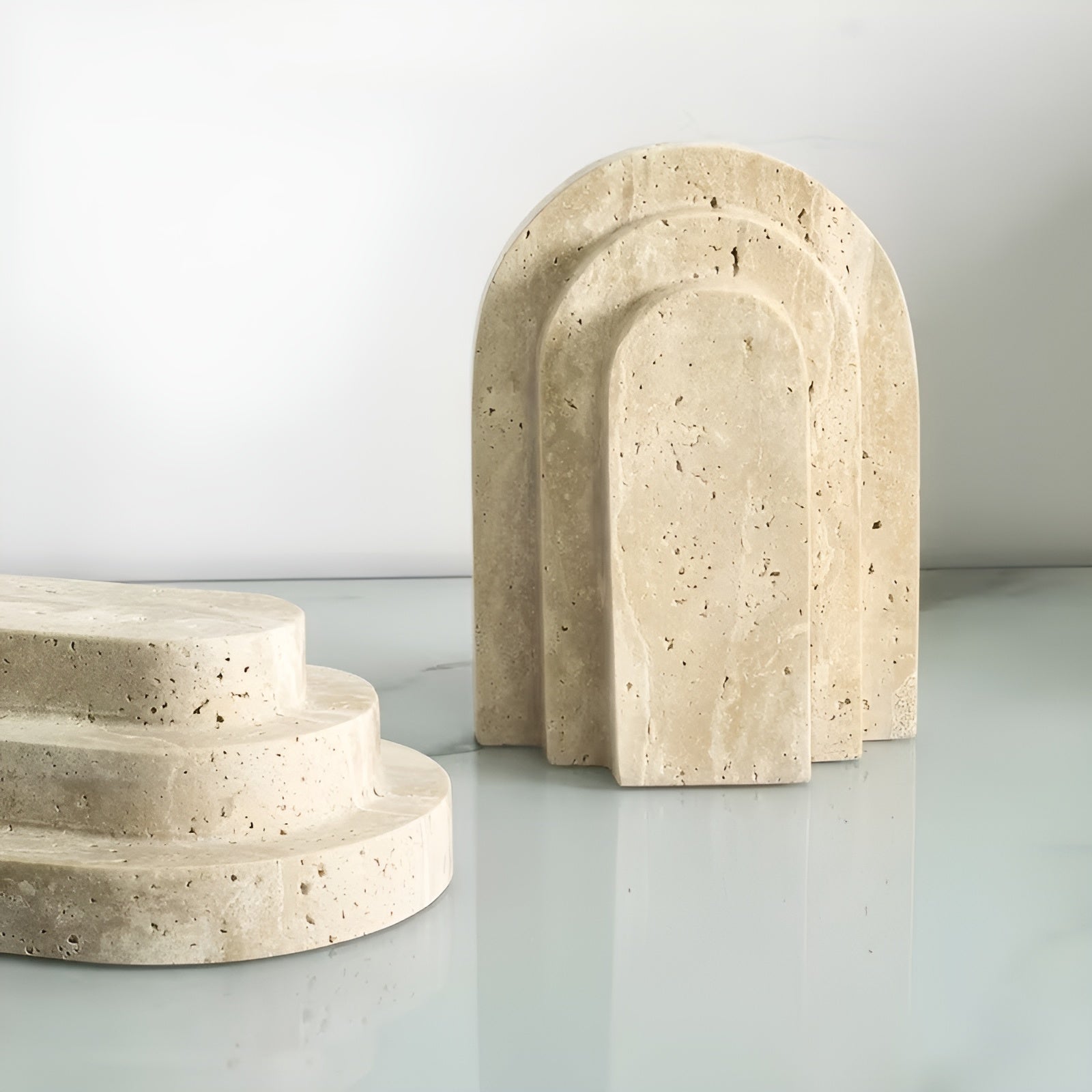 Bokstøtter i Naturmarmor – Massive og Elegante | Sklisikre og Perfekt for Bokhylle