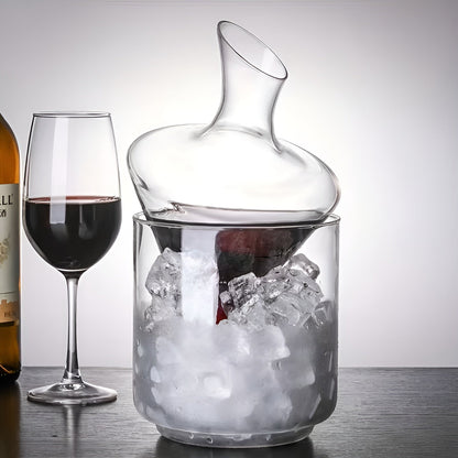 Vinkaraffel med Lufter – Rask Lufting for Rødvin | Elegant Glassdesign med Dryppfri Tut og Kjøleeffekt - Karafler