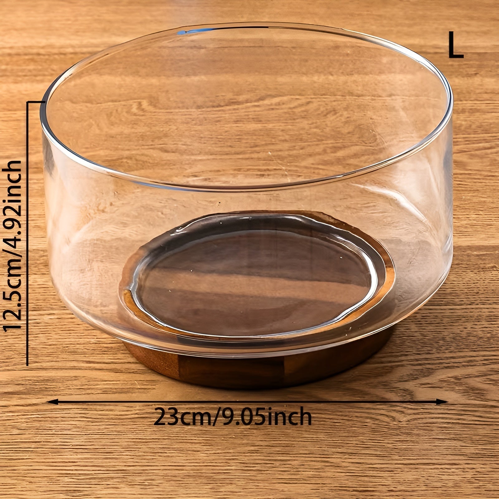 Glassbolle med trefot – Elegant og dekorativ | Perfekt til frukt snacks og salater - L - Serveringstallerkener