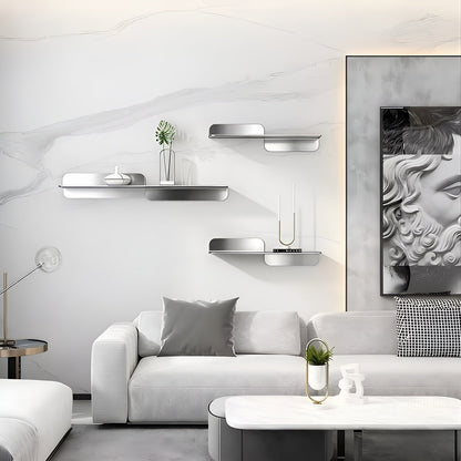 Svevende Vegghyller I Minimalistisk Design – Stabile Og Moderne | Vegghyller I Rustfritt Stål Til Stue Og Soverom