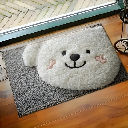 Badezimmerteppich mit Bärenmotiv – Weich & Rutschfest | Dekorative Matte für Zuhause