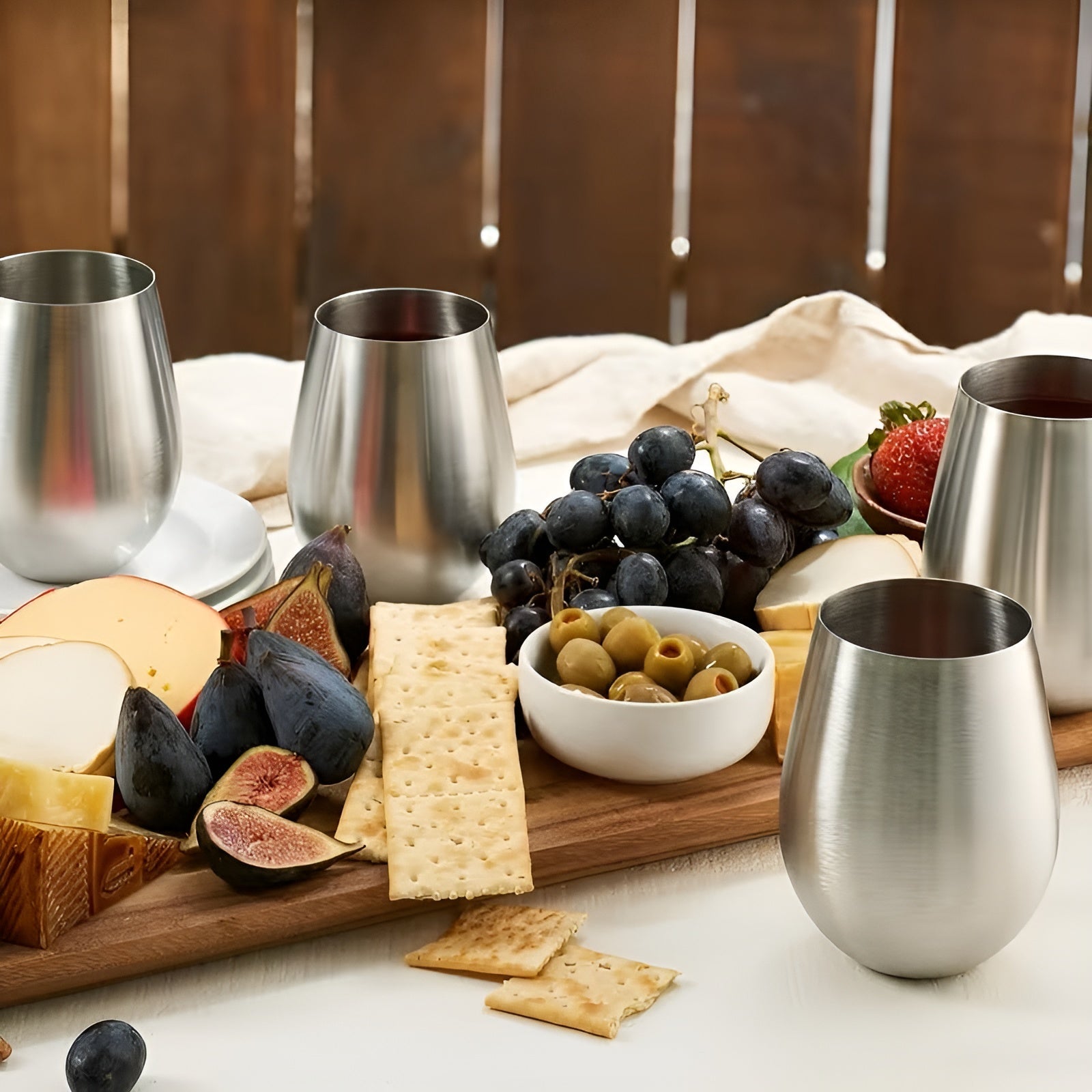 Eggformede Cocktailglass i Rustfritt Stål (2-Pakning) – Stilrene og Holdbare | Perfekt for Cocktails og Longdrinks