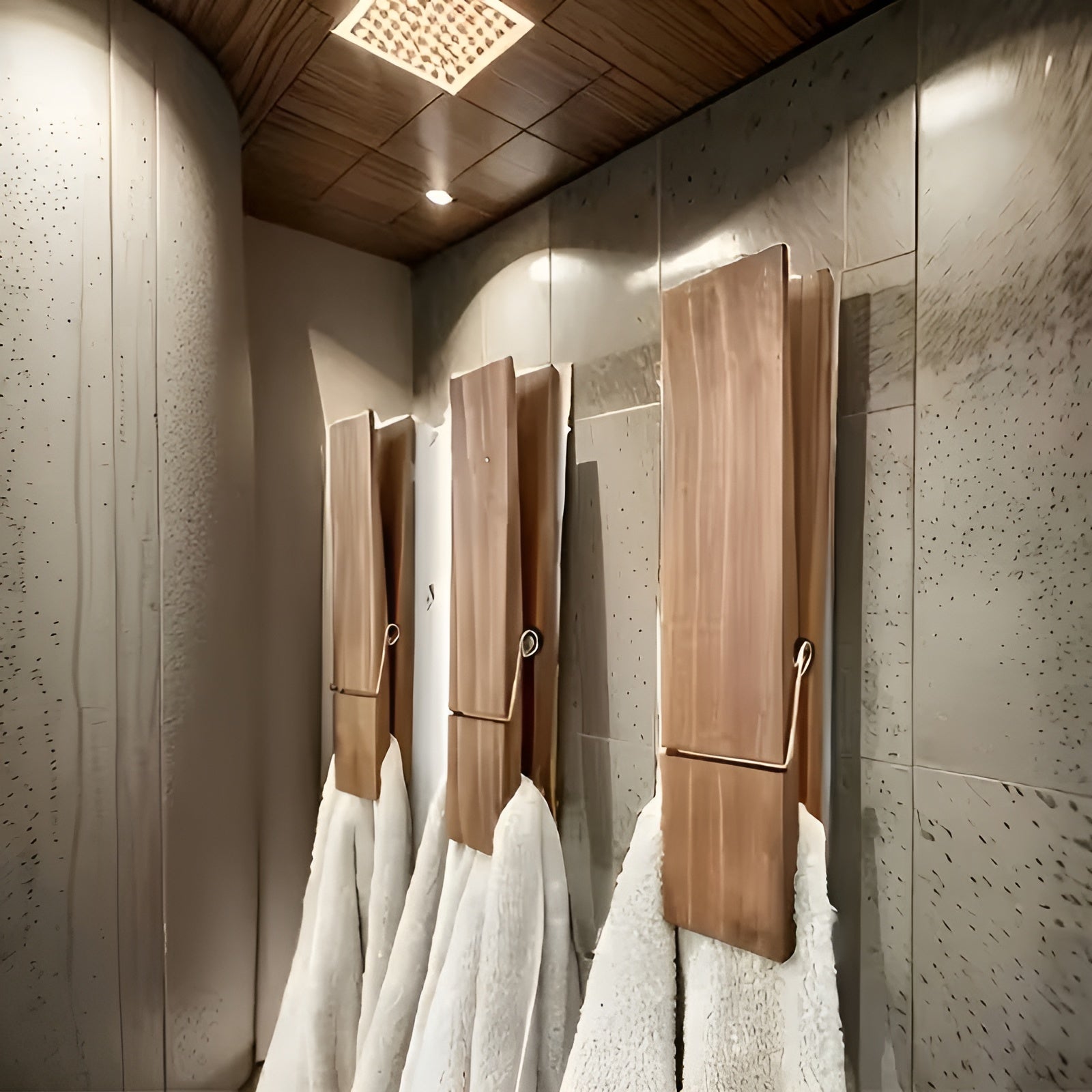 Håndkleholder Sett (3 stk.) – Retro Industrielt Veggdesign i Tre | Dekorativ og Plassbesparende for Bad og Gjeste-WC