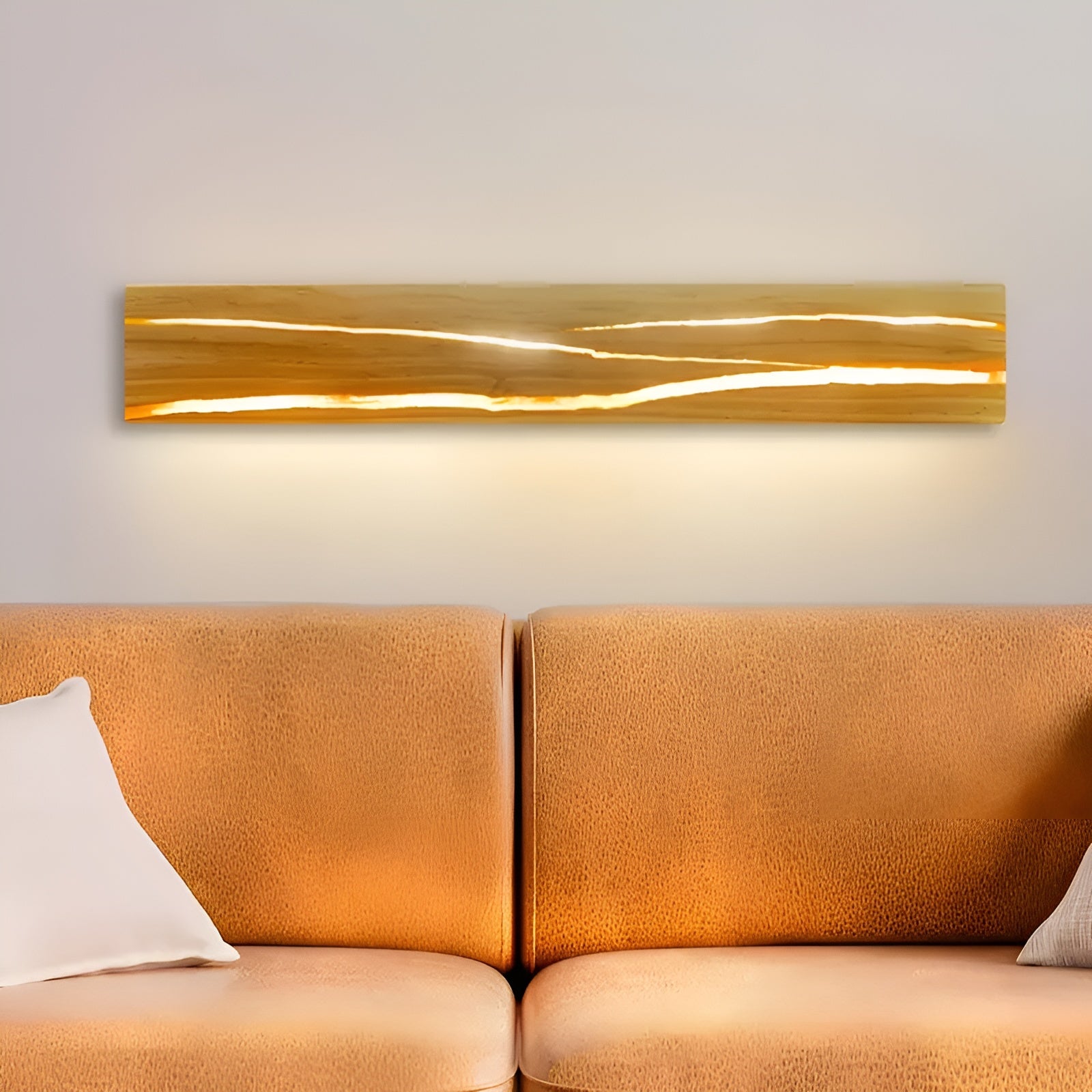 Vegglampe i Tre – Moderne og Dekorativ | Perfekt for Stue og Soverom