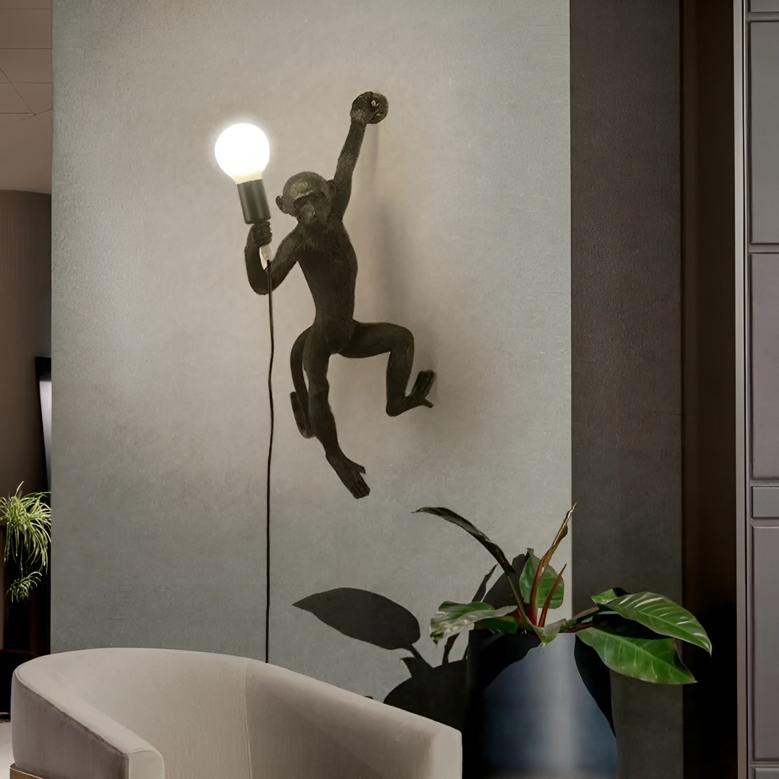 Vegglampe i Ape-design – Kreativ og Dekorativ | LED-lys for Koselig Hjem