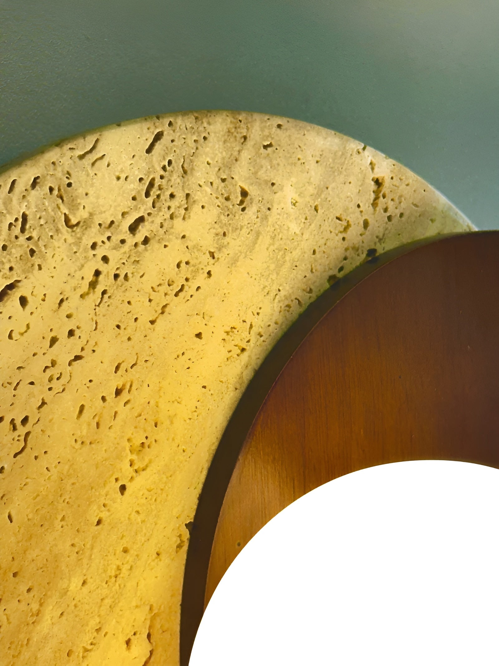 Vegglampe med Travertinplate – Luksuriøst Design og Mykt Lys | Perfekt for Stue og Soverom