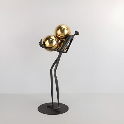 Metallskulptur med Kule – Moderne og Minimalistisk | Perfekt for Inne- og Utebruk