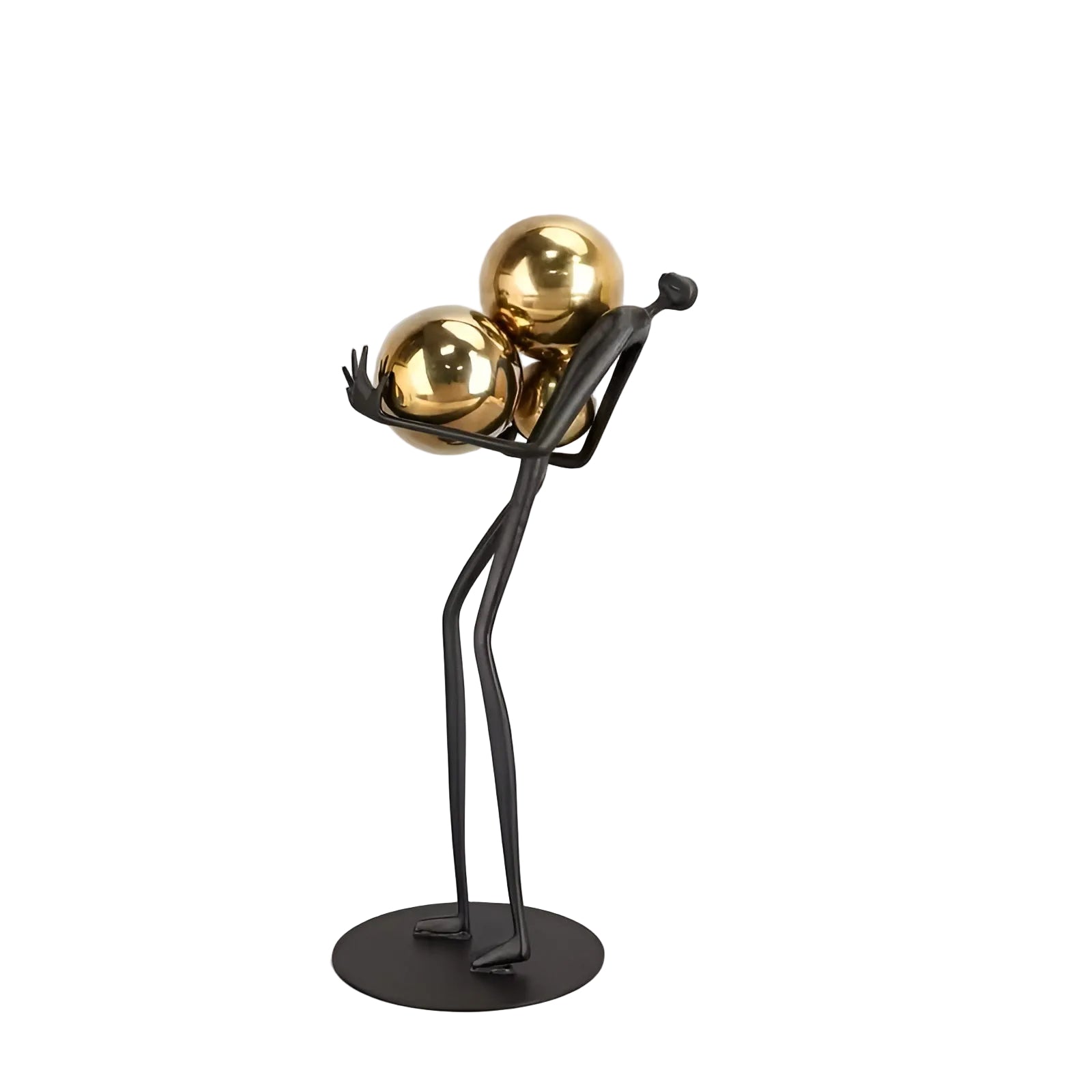 Metallskulptur med Kule – Moderne og Minimalistisk | Perfekt for Inne- og Utebruk