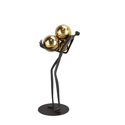 Metallskulptur med Kule – Moderne og Minimalistisk | Perfekt for Inne- og Utebruk