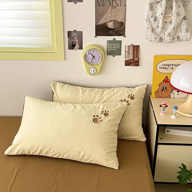 Teddybjørn Sengetøysett – Ultramyk og Koselig | Med Dynebetrekk, Laken og 2 Putetrekk