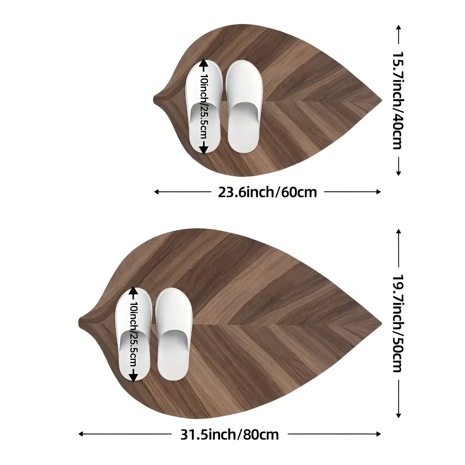 Baderomsmatte i Bladform – Vannabsorberende og Sklisikker | Hurtigtørkende Teppe for Dusj og Vask