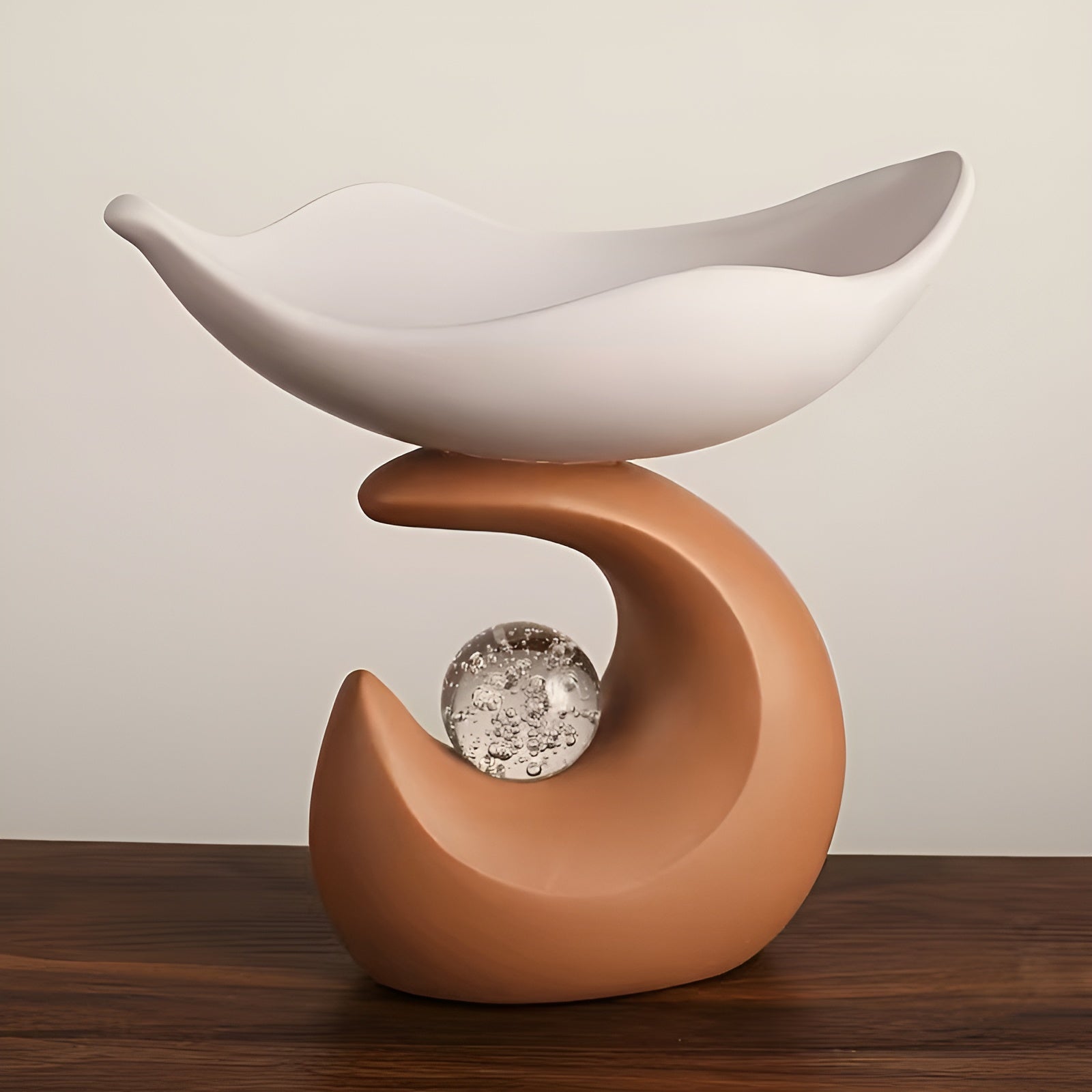 Organiseringsbrett Laget Av Syntetisk Harpiks – Moderne Bølgedesign | Stilig Oppbevaring For Nøkler, Briller Og Smykker