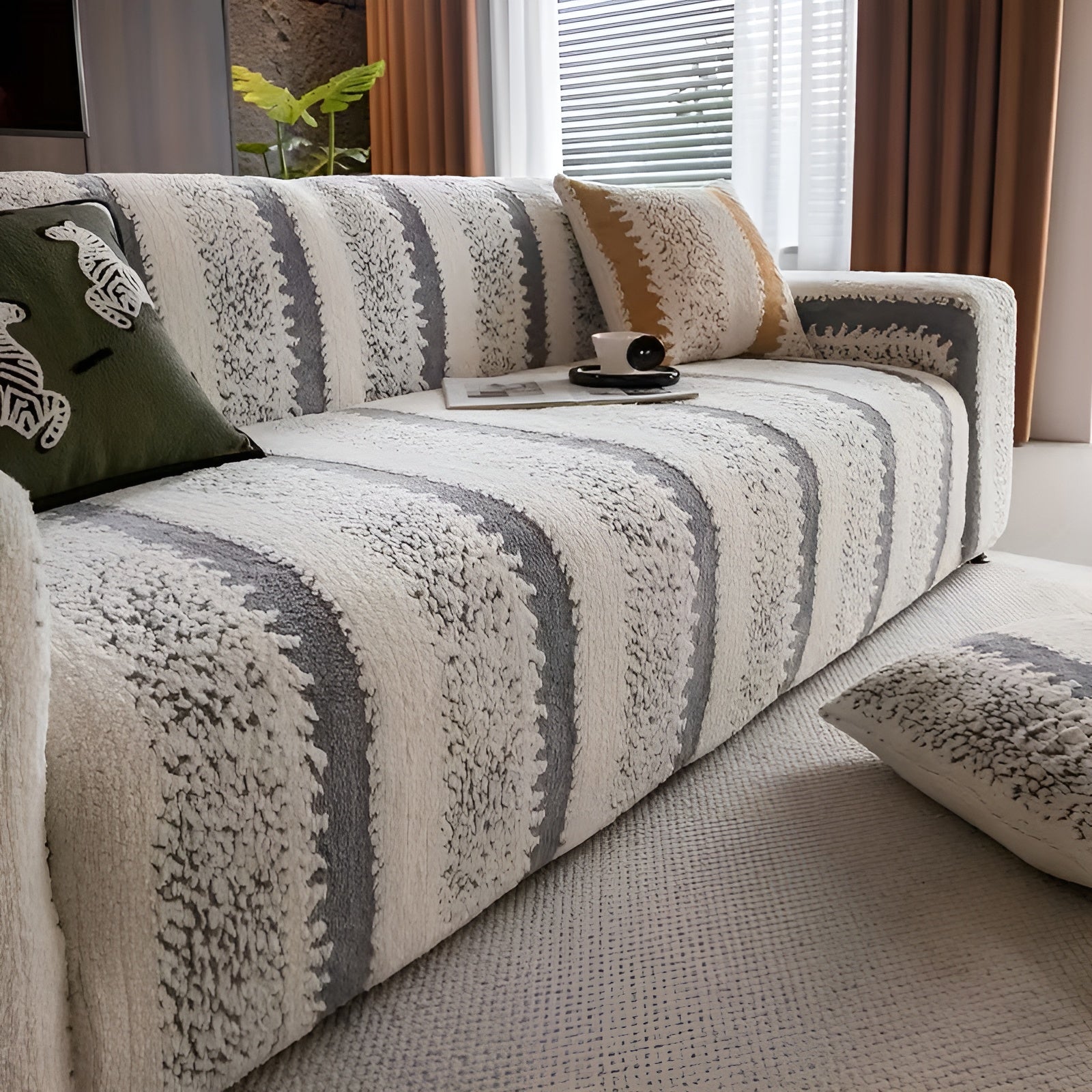 Plysjsofaovertrekk (2 Stk.) – Mykt, Varmt Og Dekorativt | Beskytter Sofaen Din På En Stilig Måte