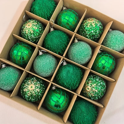 Julekulesett (16 Stk Ø 6 Cm) – Fargerike Julekuler | Perfekt Dekorasjon Til Juletreet, Stuen Og Hagen