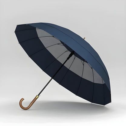 Paraply i Japansk Stil – 120 cm, Trehåndtak | Elegant Langt Design
