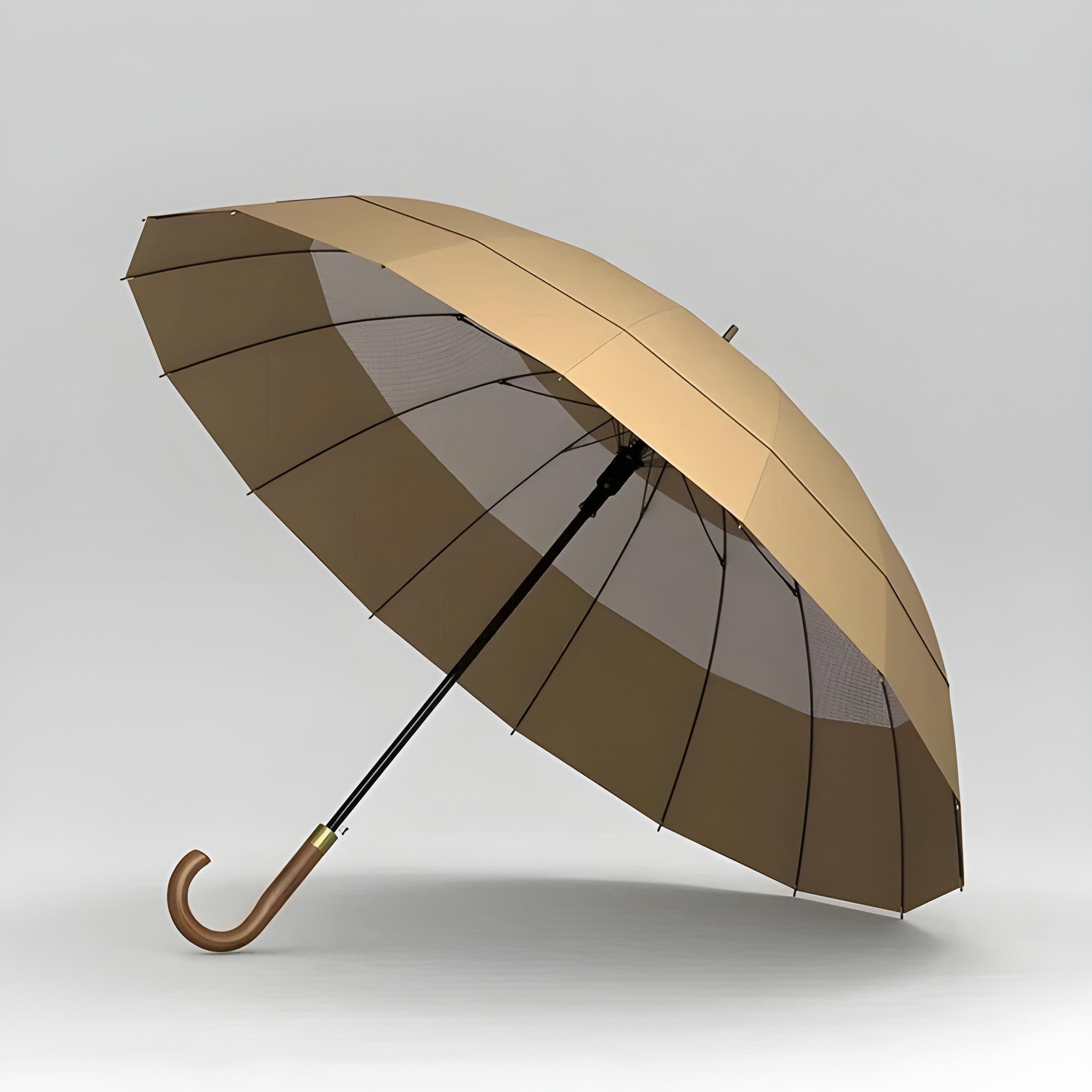 Paraply i Japansk Stil – 120 cm, Trehåndtak | Elegant Langt Design