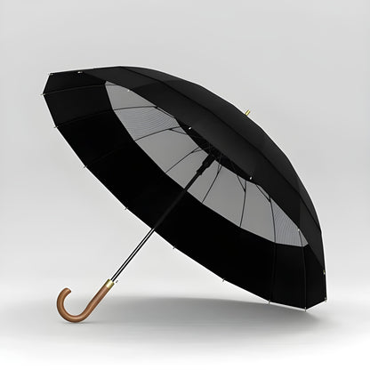 Paraply i Japansk Stil – 120 cm, Trehåndtak | Elegant Langt Design