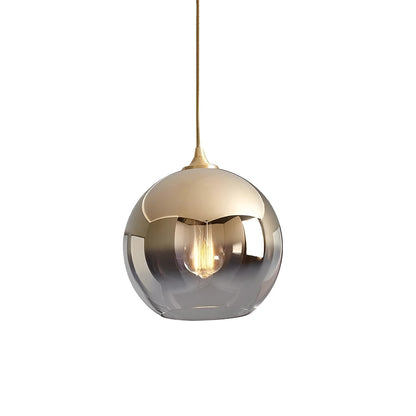 Glasspendel i Industriell Stil – Moderne og Dekorativ | Perfekt for Kjøkken Spisestue og Bar - 8’’ / Gull / Uten lamper