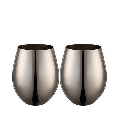 Eggformede Cocktailglass i Rustfritt Stål (2-Pakning) – Stilrene og Holdbare | Perfekt for Cocktails og Longdrinks