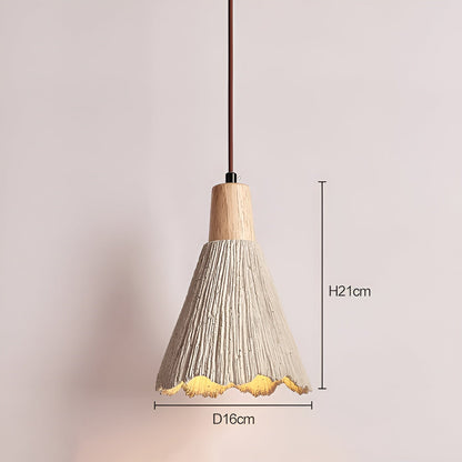 Pendellampe i Sement – Tidløst Design og Varmt Lys | Perfekt for Stue og Spisestue - D16xH21cm - Lysarmaturer for tak