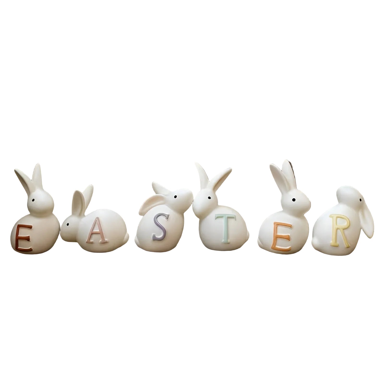 Påskehare-dekorasjonssett – 6 Deler | Perfekt Til Vårdekorasjon Og Påskebordet