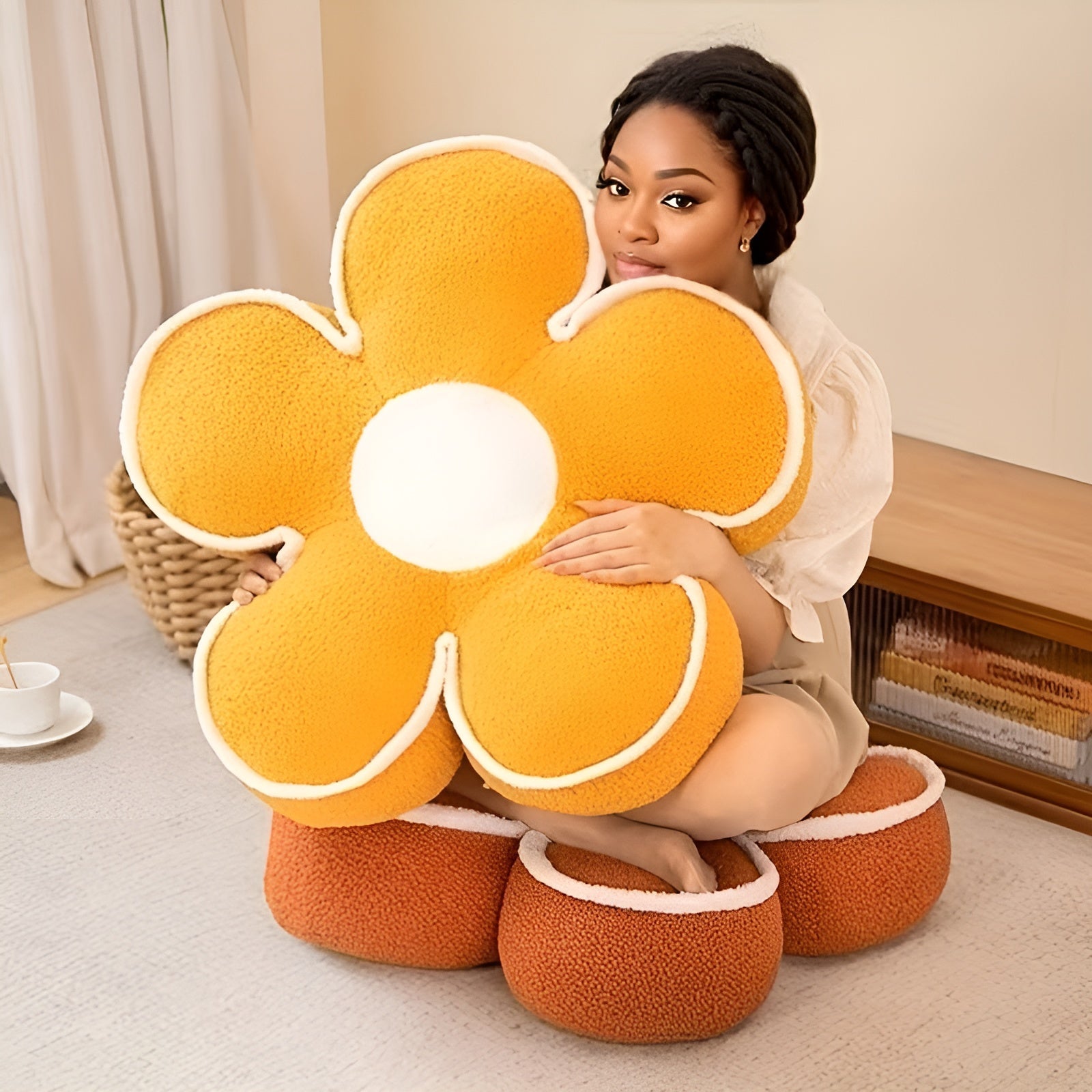 Blomsterformet Pute – Myk og Dekorativ | Perfekt for Sofa og Hjemmedekorasjon - Pynteputer