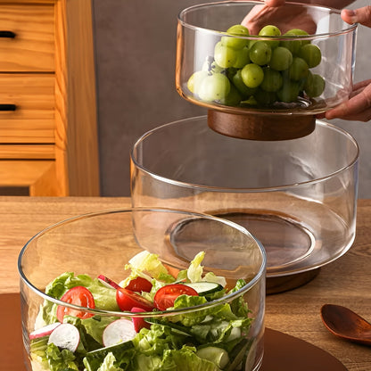 Glassbolle med trefot – Elegant og dekorativ | Perfekt til frukt snacks og salater - Serveringstallerkener