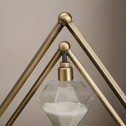 Sandur Med Geometrisk Metallramme – Dekorativ Og Avslappende | Med Hvit Sand Som Meditasjonstimer - Timeglass