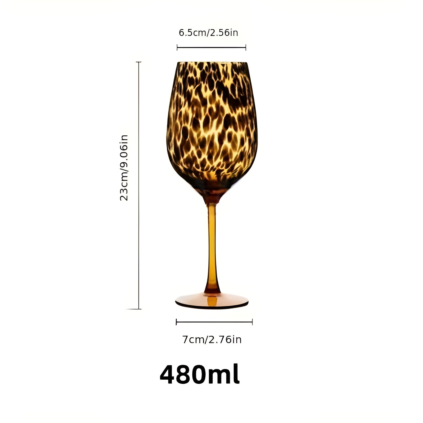 Vinglass Med Leopardmønster –  Vintage-design I Sett Med 2 | Perfekt For Spesielle Anledninger